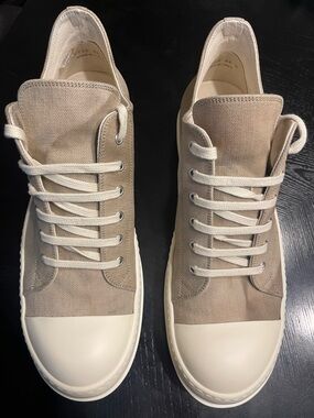 Rick Owens Low Sneaks Dust/Milk Size 46 (Men’s 12) Worn Once